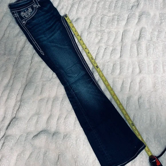 Rock Revival Dark Blue Denim with White Stitching - Picture 6 of 6